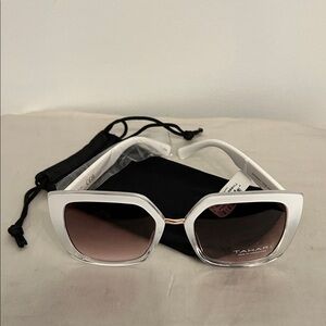 Tahari White and Gold Women's Sunglasses